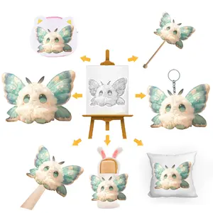New Design ODM Custom Stuffed Animals Cartoon Butterfly Spirit Toy Soft Plush Toys Cute Stuffed Pillow Gift