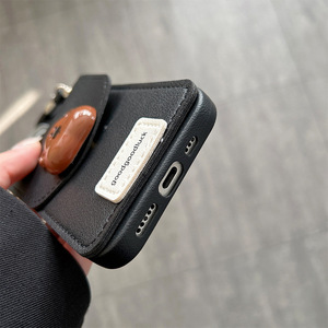 Portamonete a Forma di Orso Porta Carte Custodia per Cellulare per Apple 16 Pro Max con Tracolla Cover per <span class=keywords><strong>iPhone</strong></span> 15 Plus 17 Air - Product Image 5