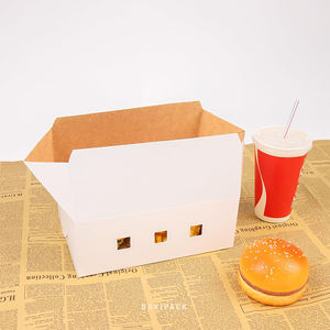 Y642 Personalizar fiambreras de cartón blanco con diseño de rejillas para panadería Galletas Pasteles Snacks Take Away Food Container Box - Product Image 4