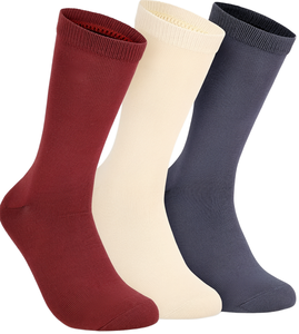 Solid Crew Sports <b>Socks</b> Knitted Cotton Blend Casual Athletic <b>Socks</b> for Daily Wear - Product Image 3