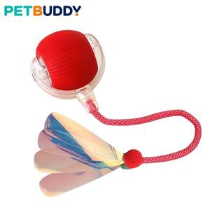 Speedy Tail Rope Smart Pet Chase Ball para gatos de interior aburridos en rojo Juguete de estimulación de autojuego recargable - Product Image 1