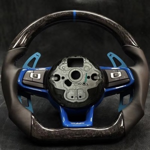 Volante de Cuero y Fibra de Carbono Forjada para Modelos Volkswagen VW Golf 7 MK7 GTI Golf <span class=keywords><strong>R</strong></span> <span class=keywords><strong>Line</strong></span> Polo Jetta Tiguan, Accesorios para Automóviles - Product Image 6