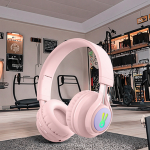 Tùy Chỉnh Bt06c Mô Hình RGB Chiếu Sáng Tai Nghe Không Dây Cho Trẻ Em Hifi Âm Thanh Cho <span class=keywords><strong>Bluetooth</strong></span> 5.1 Cho Thể Thao Di Động Trò Chơi Âm Nhạc - Product Image 3