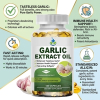 Gélules d'huile d'ail blanc OEM – Complément pour le système immunitaire – Vente en gros – Capsules d'huile d'ail frais pour la croissance des cheveux