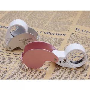 Doble luz LED 40x diamante Jade artesanía antigua colección de joyas reconocimiento lupa de aleación de aluminio plegable - Product Image 5