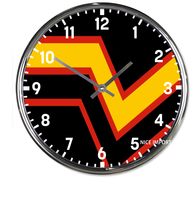 Horloges murales rondes arc-en-ciel Recipromantic, horloge silencieuse classique sans tic-tac, fonctionnant sur piles, pour le bureau, la maison, le salon