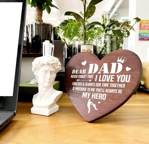 Logo de décoration de table en forme de coeur en bois <span class=keywords><strong>papa</strong></span> cadeau d'anniversaire cadeau de fête des pères créatif de fille fils à <span class=keywords><strong>papa</strong></span> héros - Product Image 4