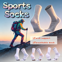 Chaussettes de sport en polyester et nylon tricotées, avec logo personnalisé, motif rayé imprimé numériquement, respirantes, anti-humidité, en maille, pour la course à pied