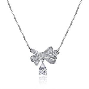 Collar de diamantes de alto carbono 925 de plata de ley de alta calidad al por mayor de fábrica adecuado para la producción de joyas - Product Image 1