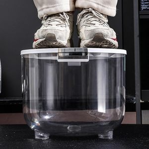 Articles ménagers cuisine grand seau de stockage de haricots de riz 10kg 15kg conteneur de distributeur de stockage d'aliments secs - Product Image 4