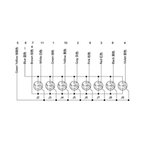 Connecteurs Femelles M12 Code 8x5 Broches à Contact Cuivre, Boîtier en Laiton, Étanchéité IP67, pour Boîtier de Jonction de Câbles (Usage Automobile) IEC 61076-2-101