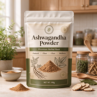 Poudre d'Ashwagandha en Gros d'Usine, Extrait de Racine d'Ashwagandha OEM, Poudre de Withanolides 100g pour une Relaxation Profonde