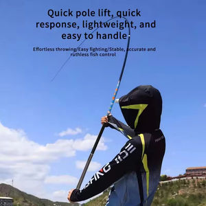 KEKAXI 5m cannes à pêche télescopiques en fibre de verre de haute qualité pour carpe - Product Image 3