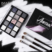 IMAGIC Großhandel 15-Farben-Lidschattenpalette Rauchige Kühle Töne Reichhaltige Pigmente Matt Schimmernd Glitzernd für Augen-Make-up