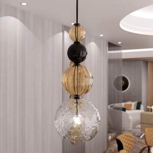 Lampada <span class=keywords><strong>a</strong></span> <span class=keywords><strong>Sospensione</strong></span> Moderna e Creativa con Sfera di Vetro per Soggiorno, Ristorante, <span class=keywords><strong>Camera</strong></span> <span class=keywords><strong>da</strong></span> <span class=keywords><strong>Letto</strong></span>, Ingresso, Stile Nordico - Product Image 4