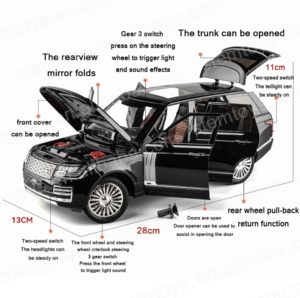 Modellino <span class=keywords><strong>Auto</strong></span> Range <span class=keywords><strong>Rover</strong></span> in Lega Pressofusa Scala 1:18 con Licenza Ufficiale Mini Car in Metallo con Funzione a Retrocarica Luci e Suoni per Bambini - Product Image 3