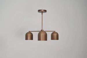 Lustre artisanal en laiton à 3 lumières, style moderne du milieu du siècle, pour bureau à domicile, plafonnier Sputnik, lampe suspendue minimaliste, LED à intensité variable - Product Image 3