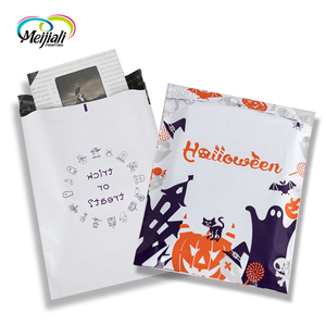 Stampa personalizzata eco-friendly dolcetto o scherzetto per la spedizione del partito corriere espresso per corrispondenza borsa di zucca fantasma di Halloween Poly Mailer - Product Image 5