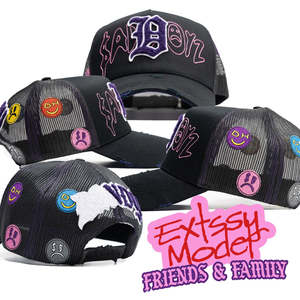 Gorras al por mayor con efecto desgastado, bordado 3D, tela de gamuza, visera curva, estilo original Thirty One, Snapback - Product Image 5