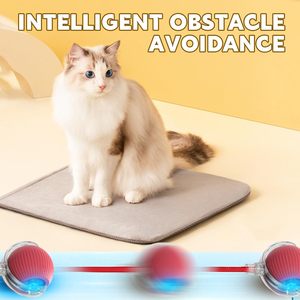 Nouveau design en promotion : Balle interactive intelligente avec accessoires de queue, roule sur tapis, jouet intelligent pour chat, rapide et indestructible - Product Image 5