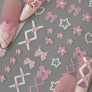 Nouvelles tendances 2026 : Autocollants 3D <span class=keywords><strong>pour</strong></span> ongles, motif nœud papillon rose, style <span class=keywords><strong>French</strong></span> <span class=keywords><strong>Manucure</strong></span>, accessoires parfaits <span class=keywords><strong>pour</strong></span> la <span class=keywords><strong>manucure</strong></span> DIY - Product Image 2