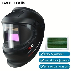 Casco de soldadura eléctrico con oscurecimiento automático solar, lente de soldadura con ventana de color real, gorra de soldadura - Product Image 2