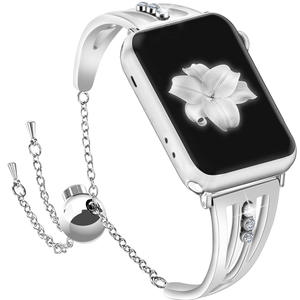 Correa de Reloj de Lujo con Diamantes Brillantes, Cadena de Metal Transpirable de Acero Inoxidable para Reloj 9/8/<span class=keywords><strong>7</strong></span>/6/5 38/40/42mm, Elegante para Mujer - Product Image 5