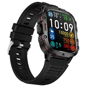 50 Days Extra-Long Battery Waterproof Rugged Bluetooth Call 1.96" Ultra Large HD Display AI Voice Assistant Sport Smart Watch