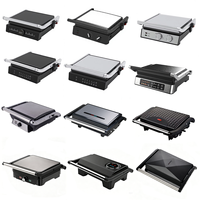 Grille-sandwich électrique antiadhésive sans fumée RSC Wholesale 2200W à commande mécanique pour usage commercial et domestique