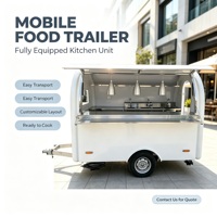 Remorques alimentaires rondes et camions de restauration personnalisés avec équipement de cuisine professionnel