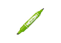 Vente en gros de stylos marqueurs japonais Hi-Marky obliques double face à base d'huile Encre permanente résistante à l'eau à séchage rapide 8 couleurs