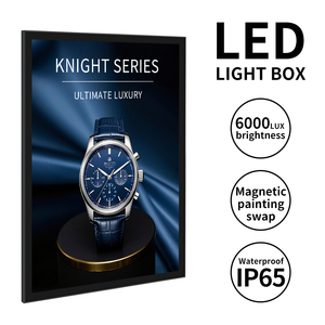 Siêu mỏng treo tường dẫn hộp đèn cho quảng cáo trong nhà vải Tempered Glass cửa hàng đăng ngoài trời <span class=keywords><strong>lightbox</strong></span> - Product Image 3