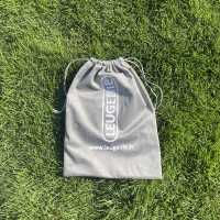 Sac en velours à cordon avec logo imprimé noir pour bijoux de téléphone et rangement de cadeaux