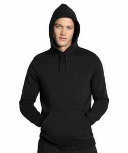เสื้อฮู้ดแขนยาวสีพื้นผ้าวอร์สเตดทรงปกติสำหรับผู้ชาย ฤดูใบไม้ร่วง ฤดูหนาว สวมใส่สบาย เป็นมิตรกับสิ่งแวดล้อม น้ำหนัก 180 กรัม เนื้อผ้าไหม - Product Image 1