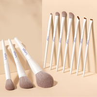 Set Kuas Rias LUOYA; Eyeshadow; Ujung Runcing; Bedak Tabur; Perona Pipi; Kontur; Blending; Pemula-Rambut Sintetis Gagang Kayu