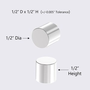 N52 1/2 इंच x 1/2 इंच 12 पैक नियोडिमियम मैग्नेट शक्तिशाली सिलेंडर चुंबकीय धारक लिफ्ट उपकरण मोटर के लिए सार्वभौमिक आर्क चुंबक - Product Image 2