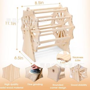 Soporte Giratorio de Madera con Forma de Rueda de la Fortuna para Pinzas de Pelo, Exhibidor Multicapa, Organizador de Escritorio, Soporte de Almacenamiento - Product Image 5