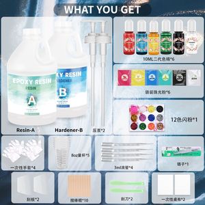 Resina Epoxi Autonivelante No Amarillenta, Pegamento AB Transparente para Joyería, Fundición, Recubrimiento, Manualidades, Bricolaje, Principiantes OS-820 - Product Image 2