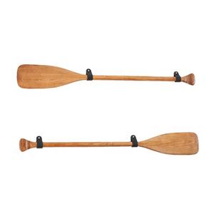 ไม้พายตกแต่งผนังทะเลทำจากไม้พร้อมไม้แขวนหนัง - Product Image 1