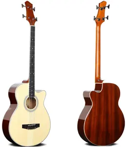 4弦ギターベースL-MBS-40スプルース + サペレウッドベースギター中国製