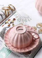 8 oz Royal porcelaine Tasses à Thé et Soucoupes avec Bordure Dorée et Boîte-Cadeau