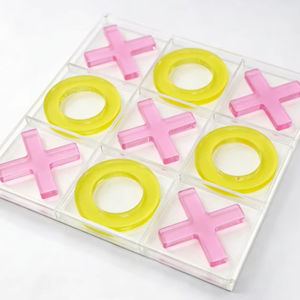 Tablero de Juego de <span class=keywords><strong>Tres</strong></span> <span class=keywords><strong>en</strong></span> <span class=keywords><strong>Raya</strong></span> de Acrílico, Adecuado para Actividades Educativas y de Entretenimiento Familiar <span class=keywords><strong>en</strong></span> Interiores para Niños y Padres - Product Image 1