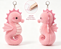 Jouet en peluche hippocampe brodé personnalisé, animal marin doux pour cadeaux promotionnels - Peluche super douce anti-stress