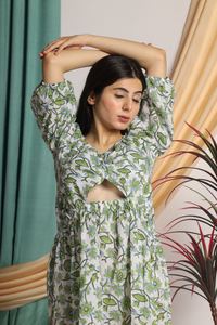 Vestido Maxi de Algodón 100% con Estampado Floral y Cuello en V, Diseño de Moda para Mujer, Nueva Colección 2026 - Product Image 2