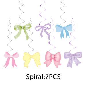 Guirnalda de Lazos Coloridos para Decoración de Fiestas, Lazos de Arcoíris para Cumpleaños de Niñas, Serpentinas en Espiral de Papel Recortado, Duraderas - Product Image 4