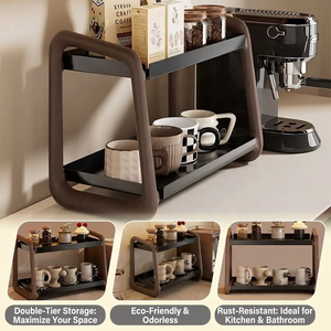 UFORU Estante <span class=keywords><strong>de</strong></span> Cocina <span class=keywords><strong>de</strong></span> 2 Niveles, Unidades <span class=keywords><strong>de</strong></span> Almacenamiento <span class=keywords><strong>y</strong></span> Organizadores <span class=keywords><strong>de</strong></span> Plástico para Despensa, Contenedores <span class=keywords><strong>de</strong></span> Almacenamiento - Product Image 2