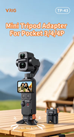 Tripod Lepas Pasang Cepat Tipe-C untuk DJI Osmo Pocket 3/4/4 Pro, Penyangga Mini Aluminium Alloy Buka Tutup Otomatis