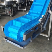 Steilhangende transportband voor voedsel, granen, landbouw, visproducten, snacks, gedroogd fruit, zaden, farmaceutische producten
