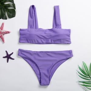ชุดบิกินี่วันพีซแบบไมโครบรา ไซส์พลัสสำหรับผู้หญิง ผ้าระบายอากาศ แห้งเร็ว สายคล้องคอแบบผูกหลัง พิมพ์ลายโลโก้ด้านหน้า - Product Image 4