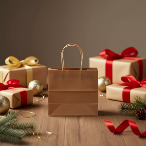 MNJ Paper Bag 22x20x11cm With Handle For Gift Packaging 12pcs - Product Image 2